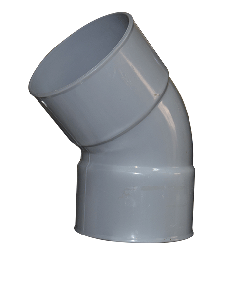 COUDE PVC gris 100 mm F/F 45°  KMEI