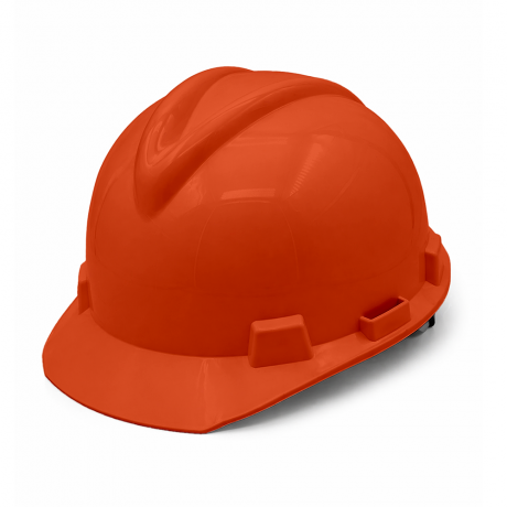 CASQUE DE SÉCURITÉ HAUT DE GAMME À CRÉMAILLÈRE, INTÉRIEUR CUIR + MOUSSE + TEXTILE, ORANGE – FIXOL