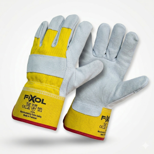 GANTS DE TRAVAIL TYPE GRÉEUR CANADIEN, POIGNET CAOUTCHOUTÉ, DOUBLÉS – FIXOL