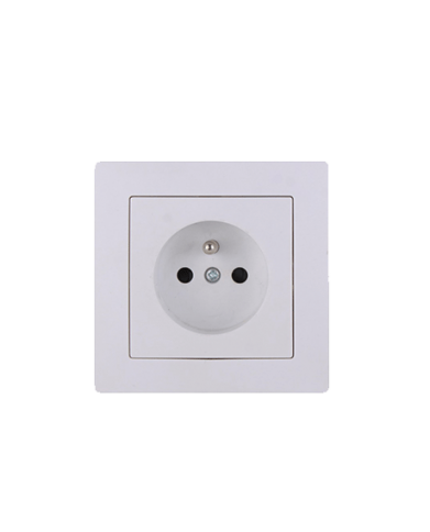 PRISE 2P+T ENCASTRE "YAKI" BOITE DE 10 PCS REF: U3-008