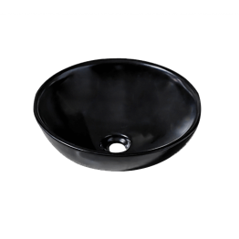 VASQUE ROND A POSER NOIR 400X400X150MM REF:8051B