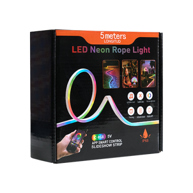 RUBAN LED MULTICOLOR AVEC TELECOMMANDE+USB-5M NEON 5W REF:H-005