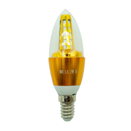 AMPOULE FLAMME-TRANS  E14 JAUNE  "MS" 7W REF:MSLS7WX-Y