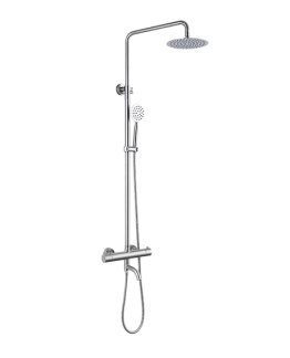 BARRE DE DOUCHE EN INOX HAUT ROND AVEC FLEXIBLE+TELEPHONE REF:9216