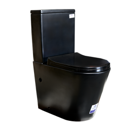WC HORIZONTAL DOUBLE POUSSOIR NOIR P TRAP 620*370*820 REF:2003B