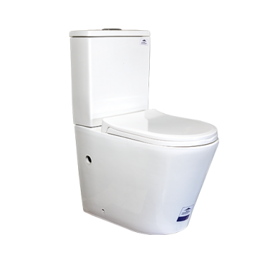 WC HORIZONTAL DOUBLE POUSSOIR BLANC P TRAP 620*370*820 REF:2003W