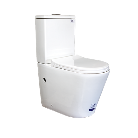 WC HORIZONTAL DOUBLE POUSSOIR BLANC P TRAP 620*370*820 REF:2003W