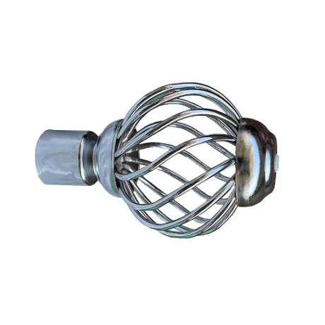 EMBOUT POUR RIDEAU CHROME REF:RNB B-006-S