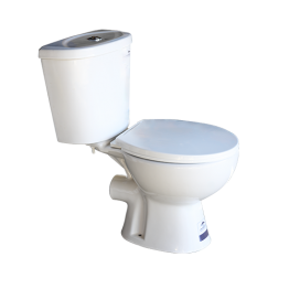 WC HORIZONTAL DOUBLE POUSSOIR BLANC P TRAP 640*370*820 REF:2066