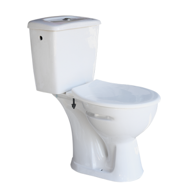 WC HORIZONTAL DOUBLE POUSSOIR BLANC P TRAP "INDE" 600*400*755MM NET