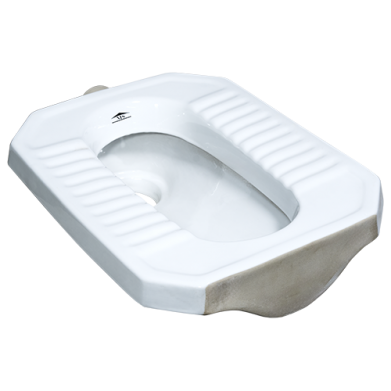 WC TURQUE BLANC EN CERAMIQUE MEDIUM "INDE" 490*370*150MM