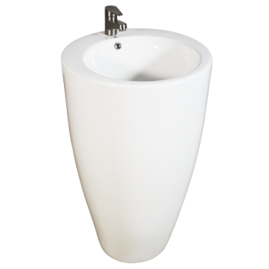 LAVABO GM BLANC 500*500*840MM  REF:D201
