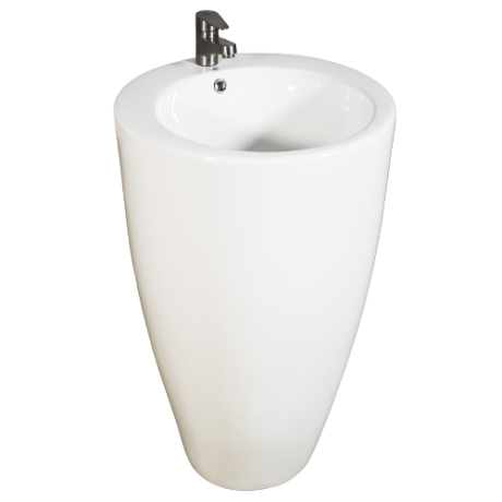 LAVABO GM BLANC 500*500*840MM  REF:D201