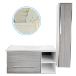 MEUBLE SALLE DE BAIN 1000*460- MIROIR 700*700MM REF:ML-1078E