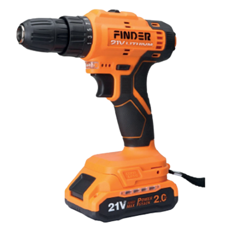 PERCEUSE-VISSEUSE SANS FIL AVEC ACCESSOIRES C5 21V/10 MM/28 N·m/2.0Ah*2 "FINDER"