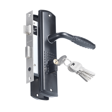 SERRURE COMPLET EN ALU-NOIR-58MM+5 CLE "BRICODIS" REF:M5822B-B90BLA NET