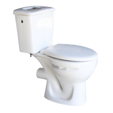 WC HORIZONTAL DOUBLE POUSSOIR BLANC P TRAP "INDE" 600*400*755MM NET