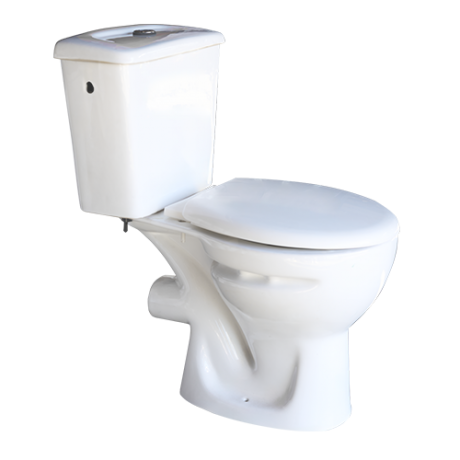 WC HORIZONTAL DOUBLE POUSSOIR BLANC P TRAP "INDE" 600*400*755MM NET