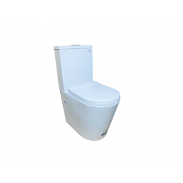 WC HORIZONTAL DOUBLE POUSSOIR BLANC P TRAP 620*370*820 REF:2003W
