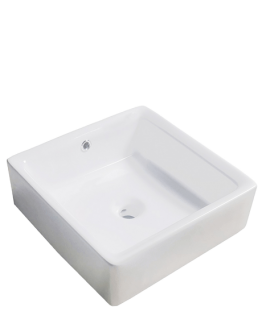 VASQUE CARRE A POSER BLANC 415*415*170MM REF:8037