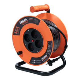 MULTIPRISE RALLONGE 4TROU AVEC ENROULEUR "FINDER MAX"  1.5MM2*25M Ref: FD39162501