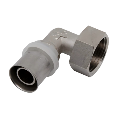 COUDE A SERTIR +FILETAGE FEMELLE+ECROU 90°121A Ø20X1/2FPE-XREF:MNKS11