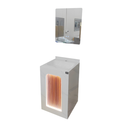 MEUBLE SDB 50*50*80CM AVEC DETECTION+ MIROIR LED 50*60CM REF:IB-011