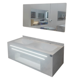 MEUBLE SDB 120*50*40CM AVEC DETECTION+ MIROIR LED 120*60CM REF:IB-036