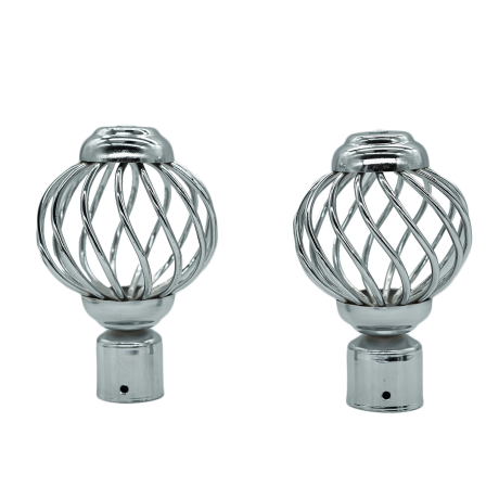 EMBOUT POUR RIDEAU CHROME REF:RNB B-006-S