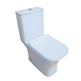 WC HORIZONTAL DOUBLE POUSSOIR BLANC P TRAP 650*340*770MM REF:2006